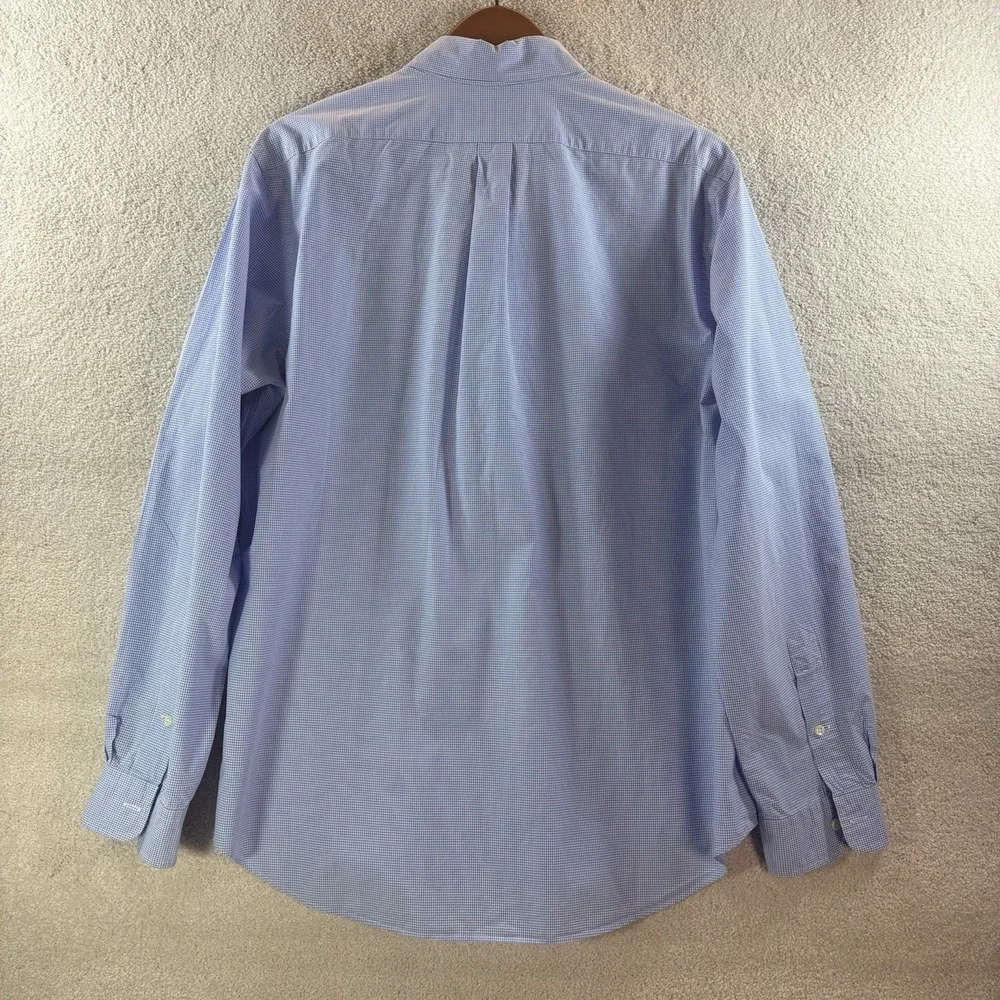 Polo Ralph Lauren Blue Check Long Sleeve Mens Shirt Button Down  Sz XL